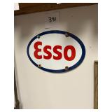 Vintage original Esso gas station porcelain