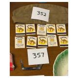 Lot of 10 unstruck book Camel matches