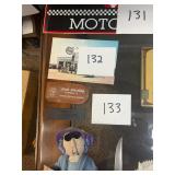 Vintage advertising knife sharpeners in sheath