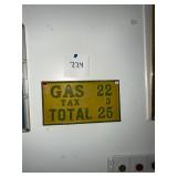 Antique original 1920s Sterling gas pump Tex sign