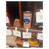 Vintage Mission Orange Soda metal bank/ excellent