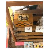 Vintage Scotty dog wooden cookie box