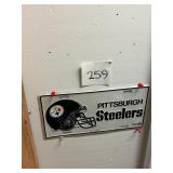 Vintage Pittsburgh Steeler metal license plate