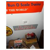 Vintage tin tacker original sign