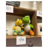 Pair of vintage Super Mario stuffed toys