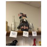 Vintage metal Uncle Sam 4th of July decoration