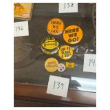 Lot of 7 vintage Pittsburgh Steelers buttons