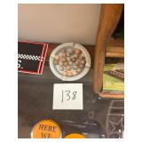 Tray of 1800ï¿½s clay marbles / tray included