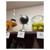 Vintage Black world globe