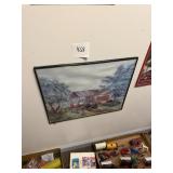 Vintage glass framed Coca-Cola picture
