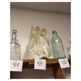Vintage porcelain face angel tree topper
