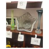 Vintage woven aluminum star basket