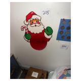 Vintage NOS Honeycomb Santa decoration