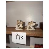 Pair of vintage snow babies figures