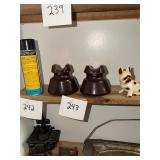 Pair of porcelain Rail Road insulators