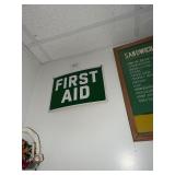 Vintage original First Aid metal sign