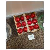 Vintage Colby red glass blown Christmas ornament