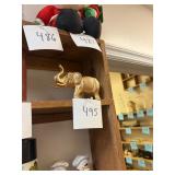 Vintage gold elephant figure / plastic