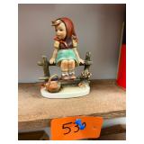 Vintage Hummel Girl On Fence Figurine