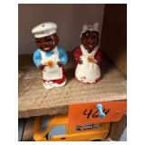 Vintage Black Americana S+P Shakers