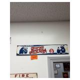 Vtg Original 1940 Pepsi-Cola Metal Sign