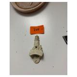 Vtg Cast Iron Lighthouse Bottle Opener