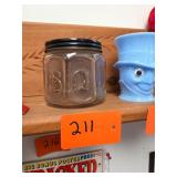 Vtg Barbasol Glass Shaving Cream Jar