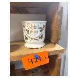 Antique Porcelain Think Of Me Shaving Mug
