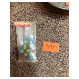 Vtg Assorted Glass Marbles In Bag