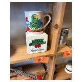 Vtg Smurf 1981 Christmas Mug In Box