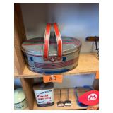 Vtg Ohio Art Metal Picnic Basket
