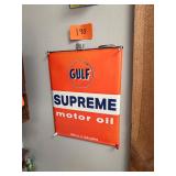 Newer Gulf Supreme Motor Oil Metal Sign