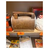 Vtg Wooden Shoe Shine Box