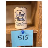Vtg Dollar Savings Bank Tin Coin Bank