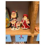 Pair of Porcelain Santa Figurines