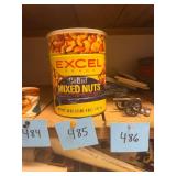 Vtg Excel Brand Salted Mixed Nuts Tin