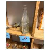 Vintage Clear Glass Soda Bottle