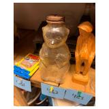 Vintage Snow Crest Glass Bear Bottle