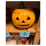 Ceramic Jack-O-Lantern Pumpkin Jar