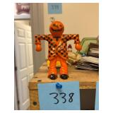 Vintage Rosbo Pumpkin Scarecrow Candy Container