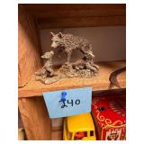 Vtg 1976 Sunglo Designs Pewter Wolf Figurine