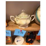 Vintage German Porcelain Sugar Bowl
