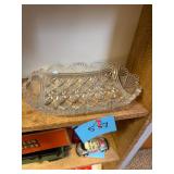 Vintage Pressed Glass Serving Tray