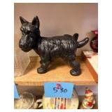 Vintage Cast Iron Naughty Scotty Dog Doorstop