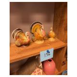 Napcoware Ceramic Turkey Figurines