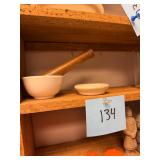Vintage Ceramic Mortar And Pestle