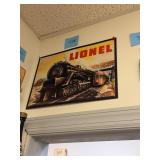 Vintage Lionel Train Metal Advertising Sign