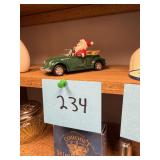 Vtg Santa In Convertible Car Figurine