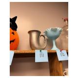 Vtg Pewter Horn Pitcher