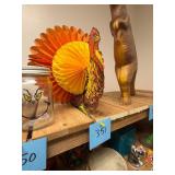 Vintage Paper Honeycomb Turkey Centerpiece
